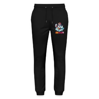 Ghost with Broth Attitude for Cool Ghosts - Stanley/Stella Mover Unisex Organic Jogging Trousers - black - Front - Marisol (170cm) & Nik (191cm)