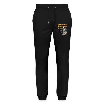 La mort me convient si bien charme effrayant - Pantalon de jogging bio MOVER Stanley/Stella unisexe - noir - Devant - Marisol (170cm) & Nik (191cm)