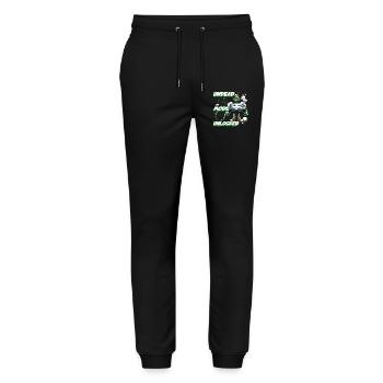 Manette de jeu Zombie : Mode Mort-vivant - Pantalon de jogging bio MOVER Stanley/Stella unisexe - noir - Devant - Marisol (170cm) & Nik (191cm)