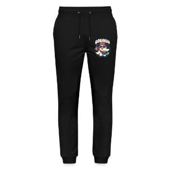 Gespenst Mit Bruuuh Für Coole Vibes - Stanley/Stella Unisex Bio Jogginghose Mover  - Schwarz - Vorne - Marisol (170cm) & Nik (191cm)