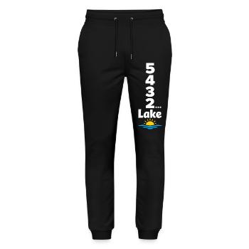 See-wochenende Countdown Zu See-tagen - Stanley/Stella Unisex Bio Jogginghose Mover  - Schwarz - Vorne - Marisol (170cm) & Nik (191cm)