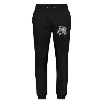 Pizza Gaming Gamer - Stanley/Stella Mover Unisex Organic Jogging Trousers - black - Front - Marisol (170cm) & Nik (191cm)
