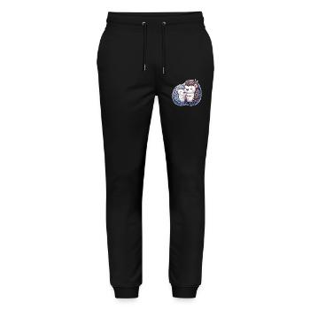 Igel - Stanley/Stella Unisex Bio Jogginghose Mover  - Schwarz - Vorne - Marisol (170cm) & Nik (191cm)