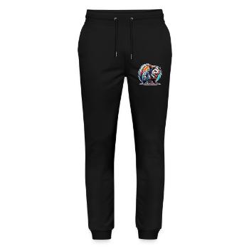 Opossum - Stanley/Stella Mover Unisex Organic Jogging Trousers - black - Front - Marisol (170cm) & Nik (191cm)