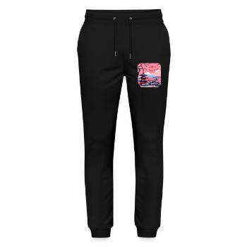 Japan Weltreise Tempel Kultur - Stanley/Stella Unisex Bio Jogginghose Mover  - Schwarz - Vorne - Marisol (170cm) & Nik (191cm)