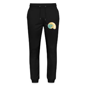 Water-coloured shell spiral - Stanley/Stella Mover Unisex Organic Jogging Trousers - black - Front - Marisol (170cm) & Nik (191cm)