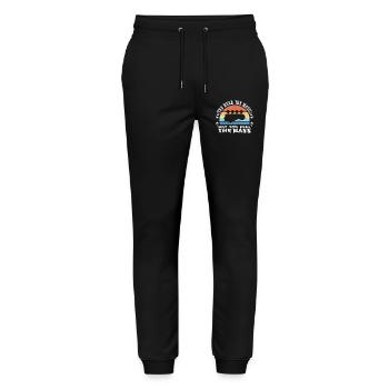 Man hört die Musik, aber man spürt den Bass - Stanley/Stella Unisex Bio Jogginghose Mover  - Schwarz - Vorne - Marisol (170cm) & Nik (191cm)