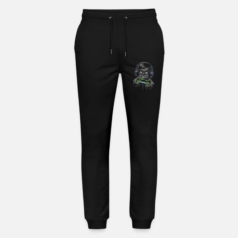 Gaming Gamer Nerd Controller Illustration - Stanley/Stella Unisex Bio Jogginghose Mover  - Schwarz