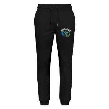 Leguan - Stanley/Stella Unisex Bio Jogginghose Mover  - Schwarz - Vorne - Marisol (170cm) & Nik (191cm)