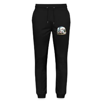 Caravane de camping - Pantalon de jogging bio MOVER Stanley/Stella unisexe - noir - Devant - Marisol (170cm) & Nik (191cm)