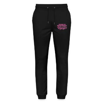 Passionate globetrotting recruitment officer - Stanley/Stella Mover Unisex Organic Jogging Trousers - black - Front - Marisol (170cm) & Nik (191cm)