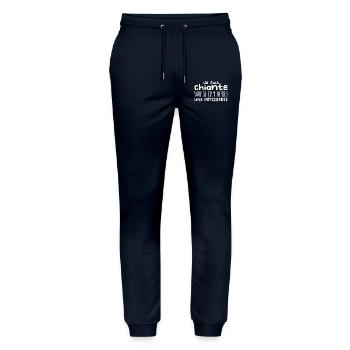 Femme qui adore Pâtisserie Designs Drôles Humour - Pantalon de jogging bio MOVER Stanley/Stella unisexe - marine - Devant - Marisol (170cm) & Nik (191cm)