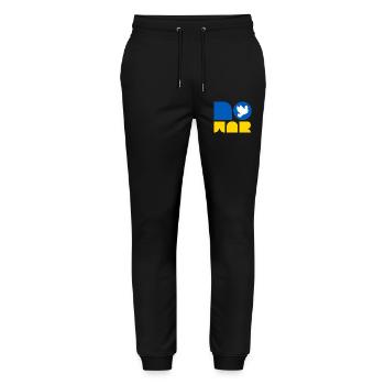 No War Shirt - Paix pour l’Ukraine - Pantalon de jogging bio MOVER Stanley/Stella unisexe - noir - Devant - Marisol (170cm) & Nik (191cm)