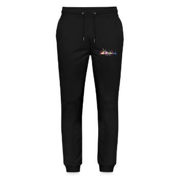 Seattleite Skyline Seattle - Stanley/Stella Unisex Bio Jogginghose Mover  - Schwarz - Vorne - Marisol (170cm) & Nik (191cm)