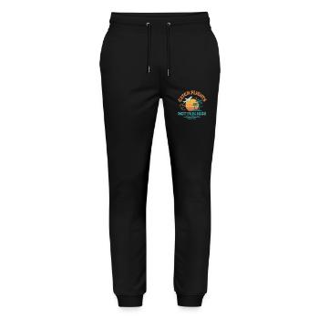 Catch Flights, Not Feelings - Stanley/Stella Unisex Bio Jogginghose Mover  - Schwarz - Vorne - Marisol (170cm) & Nik (191cm)