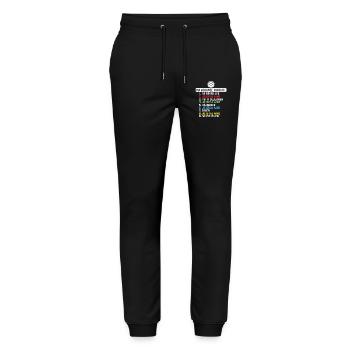 Ma journée parfaite Jouer au handball - Pantalon de jogging bio MOVER Stanley/Stella unisexe - noir - Devant - Marisol (170cm) & Nik (191cm)
