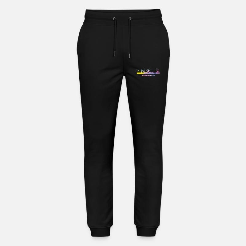 Washingtoner Skyline Washington - Stanley/Stella Unisex Bio Jogginghose Mover  - Schwarz