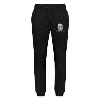 Philosophe Du Quotidien - Pantalon de jogging bio MOVER Stanley/Stella unisexe - noir - Devant - Marisol (170cm) & Nik (191cm)