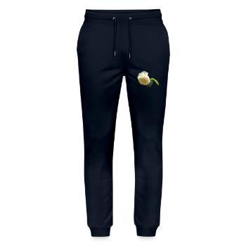 WEISSE ROSE - Stanley/Stella Unisex Bio Jogginghose Mover  - Navy - Vorne - Marisol (170cm) & Nik (191cm)