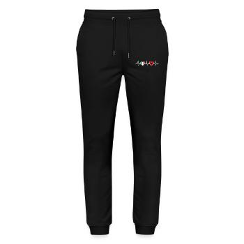 Albanien Italien Albanische Herzschlag Flagge - Stanley/Stella Unisex Bio Jogginghose Mover  - Schwarz - Vorne - Marisol (170cm) & Nik (191cm)