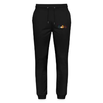 Bowling Heartbeat Bowler - Pantalon de jogging bio MOVER Stanley/Stella unisexe - noir - Devant - Marisol (170cm) & Nik (191cm)