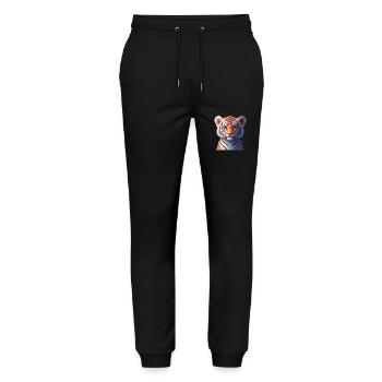 Bengalische Tigerbaby - Stanley/Stella Unisex Bio Jogginghose Mover  - Schwarz - Vorne - Marisol (170cm) & Nik (191cm)