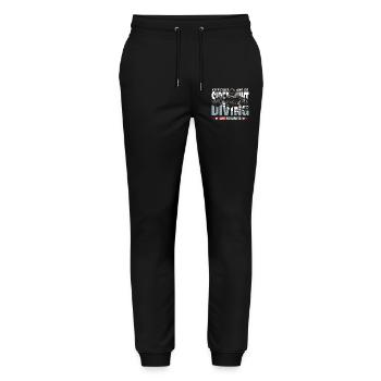 Sidemount Diver Gift Keep Calm - Stanley/Stella Mover Unisex Organic Jogging Trousers - black - Front - Marisol (170cm) & Nik (191cm)