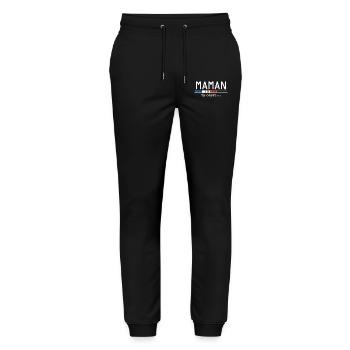 Futur Maman Chargement En Cours - Pantalon de jogging bio MOVER Stanley/Stella unisexe - noir - Devant - Marisol (170cm) & Nik (191cm)