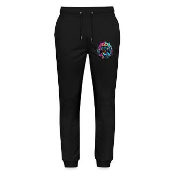 Elite Gaming Hero Controller & Crown - Stanley/Stella Mover Unisex Organic Jogging Trousers - black - Front - Marisol (170cm) & Nik (191cm)