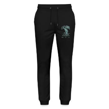 Panthère caméléon Streetwear lézard gardien - Pantalon de jogging bio MOVER Stanley/Stella unisexe - noir - Devant - Marisol (170cm) & Nik (191cm)