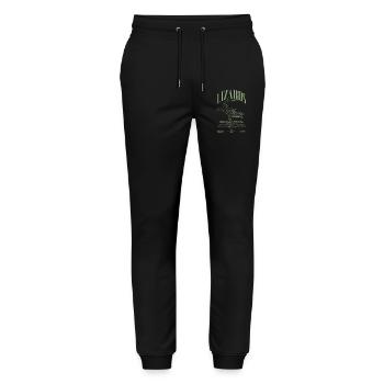 Phelsuma laticauda Day Gecko Lizard Keeper - Stanley/Stella Mover Unisex Organic Jogging Trousers - black - Front - Marisol (170cm) & Nik (191cm)