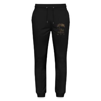 Phelsuma laticauda Day Gecko Lizard Keeper - Stanley/Stella Mover Unisex Organic Jogging Trousers - black - Front - Marisol (170cm) & Nik (191cm)