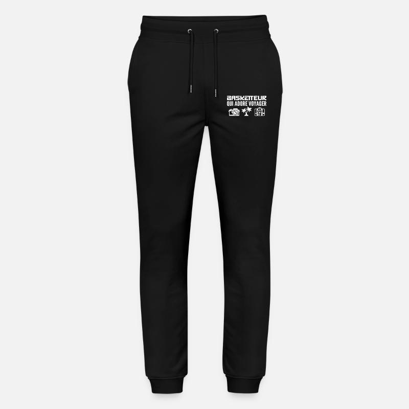 Voyageurs & Basketteurs : Passion & Découverte - Pantalon de jogging bio MOVER Stanley/Stella unisexe - noir