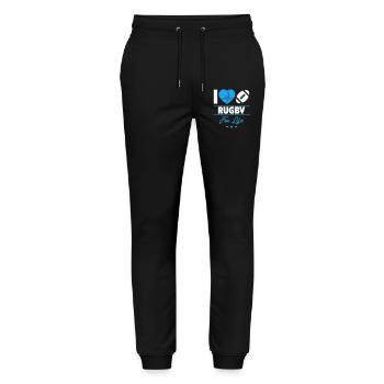 Rugby forever – passion for the game - Stanley/Stella Mover Unisex Organic Jogging Trousers - black - Front - Marisol (170cm) & Nik (191cm)