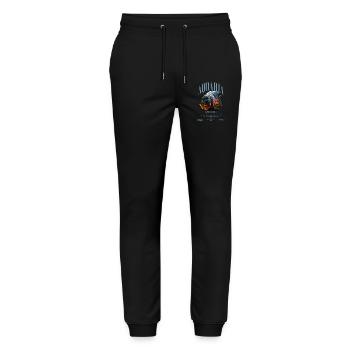 Oscar Fish Water Change Monster Fish - Stanley/Stella Mover Unisex Organic Jogging Trousers - black - Front - Marisol (170cm) & Nik (191cm)