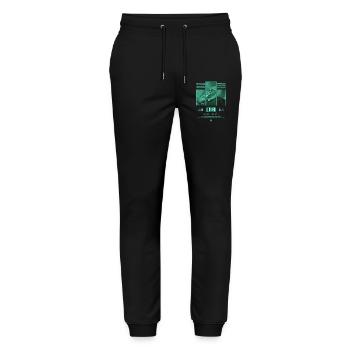 Leopard Gecko Reptile Keeper Streetwear - Stanley/Stella Mover Unisex Organic Jogging Trousers - black - Front - Marisol (170cm) & Nik (191cm)