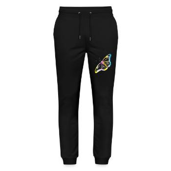 Butterfly Butterfly Monarch Spring Colorful Gift - Stanley/Stella Mover Unisex Organic Jogging Trousers - black - Front - Marisol (170cm) & Nik (191cm)