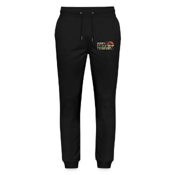 May Vintage 51st Anniversary Born 1973 Vibe - Stanley/Stella Mover Unisex Organic Jogging Trousers - black - Front - Marisol (170cm) & Nik (191cm)