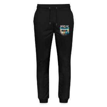Cassette June 1995 Vintage 1995 Birthday 1995 - Stanley/Stella Mover Unisex Organic Jogging Trousers - black - Front - Marisol (170cm) & Nik (191cm)