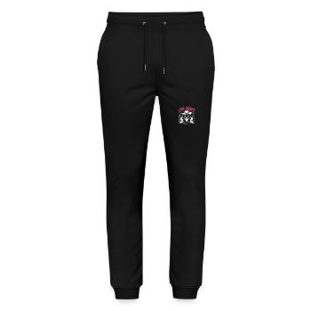 Ich liebe meine Katze und Line Dance - Stanley/Stella Unisex Bio Jogginghose Mover  - Schwarz - Vorne - Marisol (170cm) & Nik (191cm)