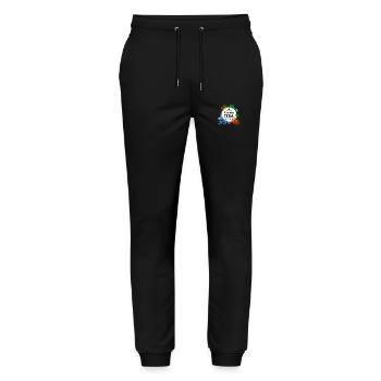 Formentera 2024 Bunt - Stanley/Stella Unisex Bio Jogginghose Mover  - Schwarz - Vorne - Marisol (170cm) & Nik (191cm)