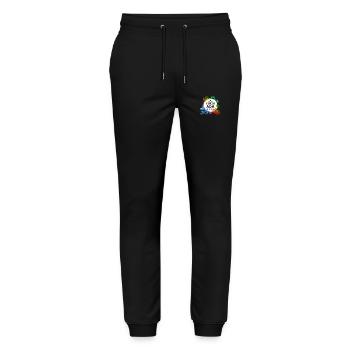 Hurghada 2024 Bunt - Stanley/Stella Unisex Bio Jogginghose Mover  - Schwarz - Vorne - Marisol (170cm) & Nik (191cm)