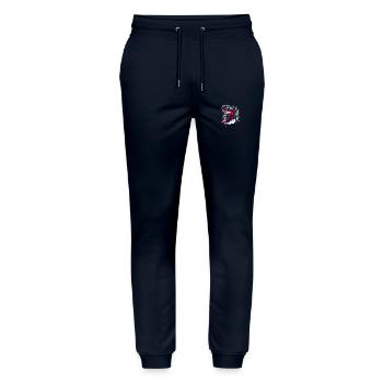 Spartan Skull Helmet - Stanley/Stella Mover Unisex Organic Jogging Trousers - navy - Front - Marisol (170cm) & Nik (191cm)