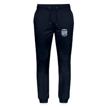 Vintage 1975 Limited Edition - Stanley/Stella Mover Unisex Organic Jogging Trousers - navy - Front - Marisol (170cm) & Nik (191cm)
