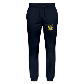 80 ans bogosse humour anniversaire 80 ans - Pantalon de jogging bio MOVER Stanley/Stella unisexe - marine - Devant - Marisol (170cm) & Nik (191cm)
