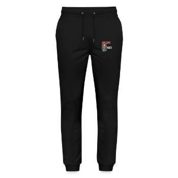 Anniversary December 1991 The original 1991 December - Stanley/Stella Mover Unisex Organic Jogging Trousers - black - Front - Marisol (170cm) & Nik (191cm)