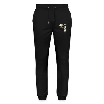 July 1986 Birthday Shirt July 1986 - Stanley/Stella Mover Unisex Organic Jogging Trousers - black - Front - Marisol (170cm) & Nik (191cm)