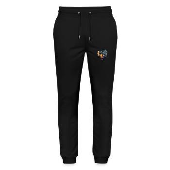 Pfau Vogel Bier Pixel - Stanley/Stella Unisex Bio Jogginghose Mover  - Schwarz - Vorne - Marisol (170cm) & Nik (191cm)