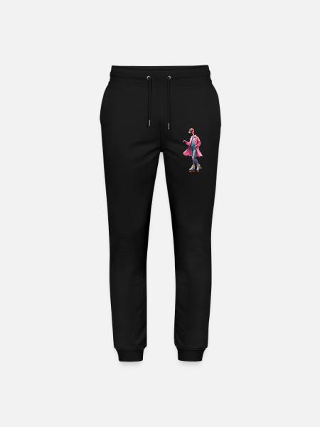 Roller skating Flamingo - Stanley/Stella Mover Unisex Organic Jogging Trousers - black