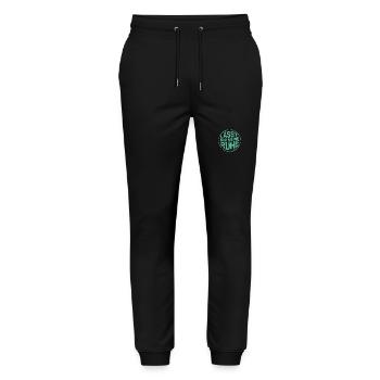 Lasst mir meine Ruhe - nicht stören - Stanley/Stella Unisex Bio Jogginghose Mover  - Schwarz - Vorne - Marisol (170cm) & Nik (191cm)